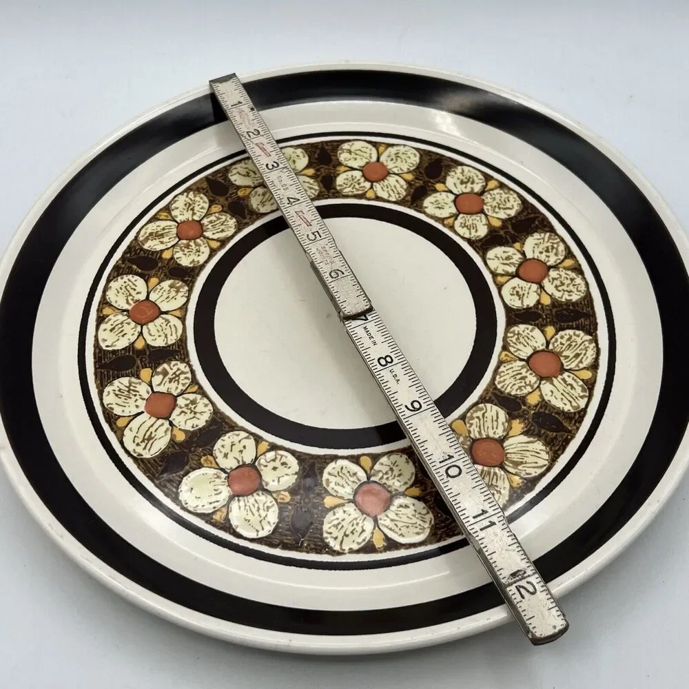 Mikasa Serving Platter Chop Plate 1970s Round 12.5